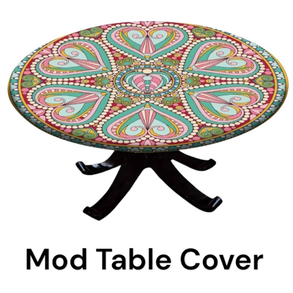 New Mod polyester table cover or ottoman cover fits 40-44”
